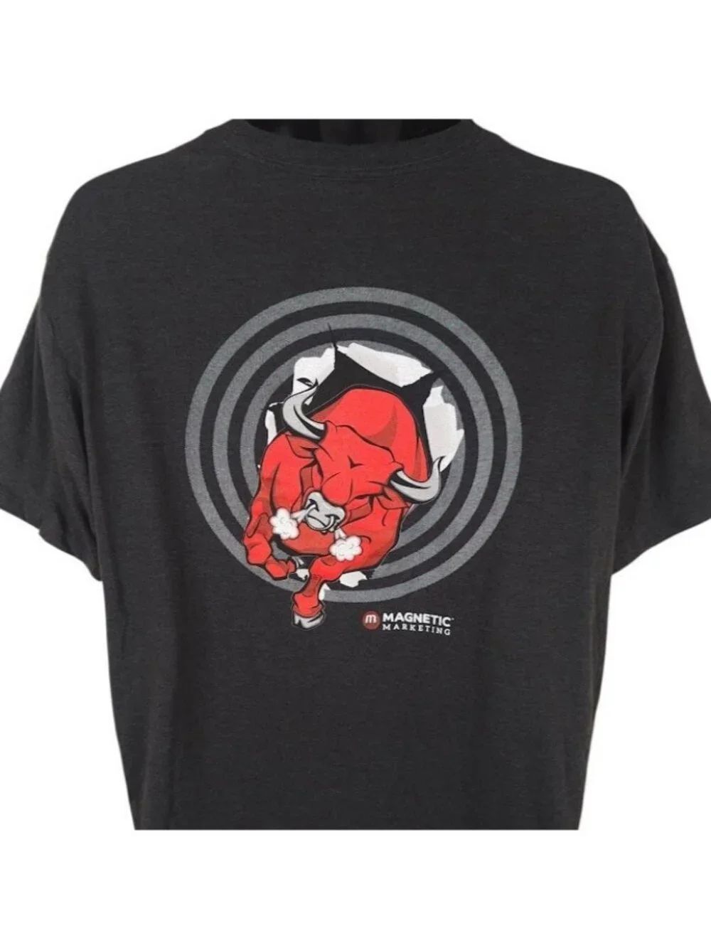 Magnetic Marketing Bull T Shirt Mens size XL Black Kennedy Trained